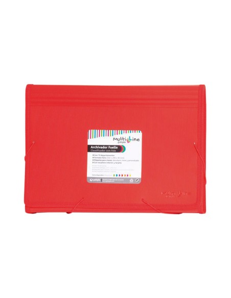 CARP. CLASIF GRAFOPLAS MULTILINE 13DIV PP Fº ROJO
